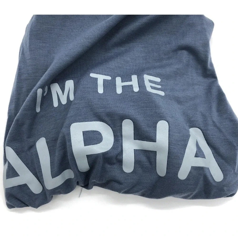 Boots & Barkley Dog Tank Top Blue Large Im the Alpha Pet Apparel Dog Shirt Large